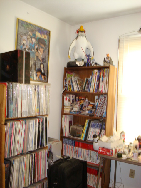 The back room LD holders with Pen-Pen standing guard in the corner.